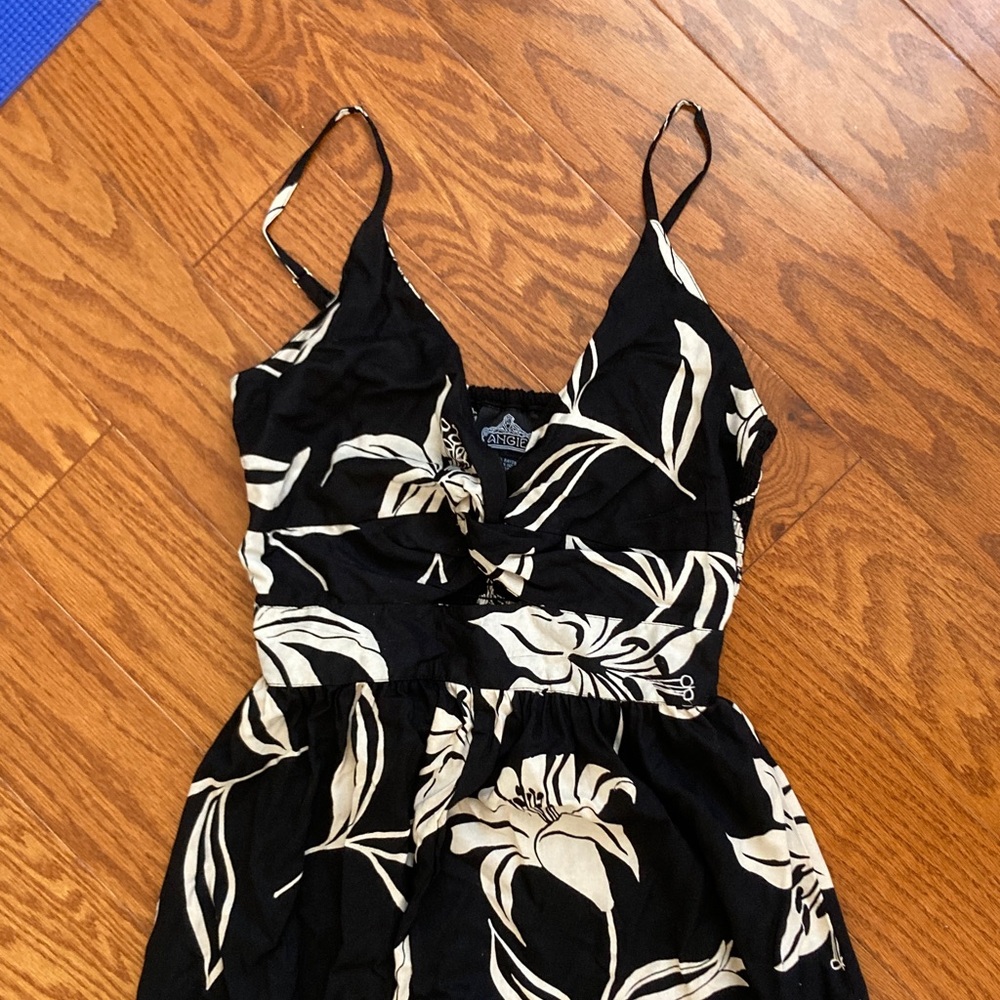 Black and White Floral Dress